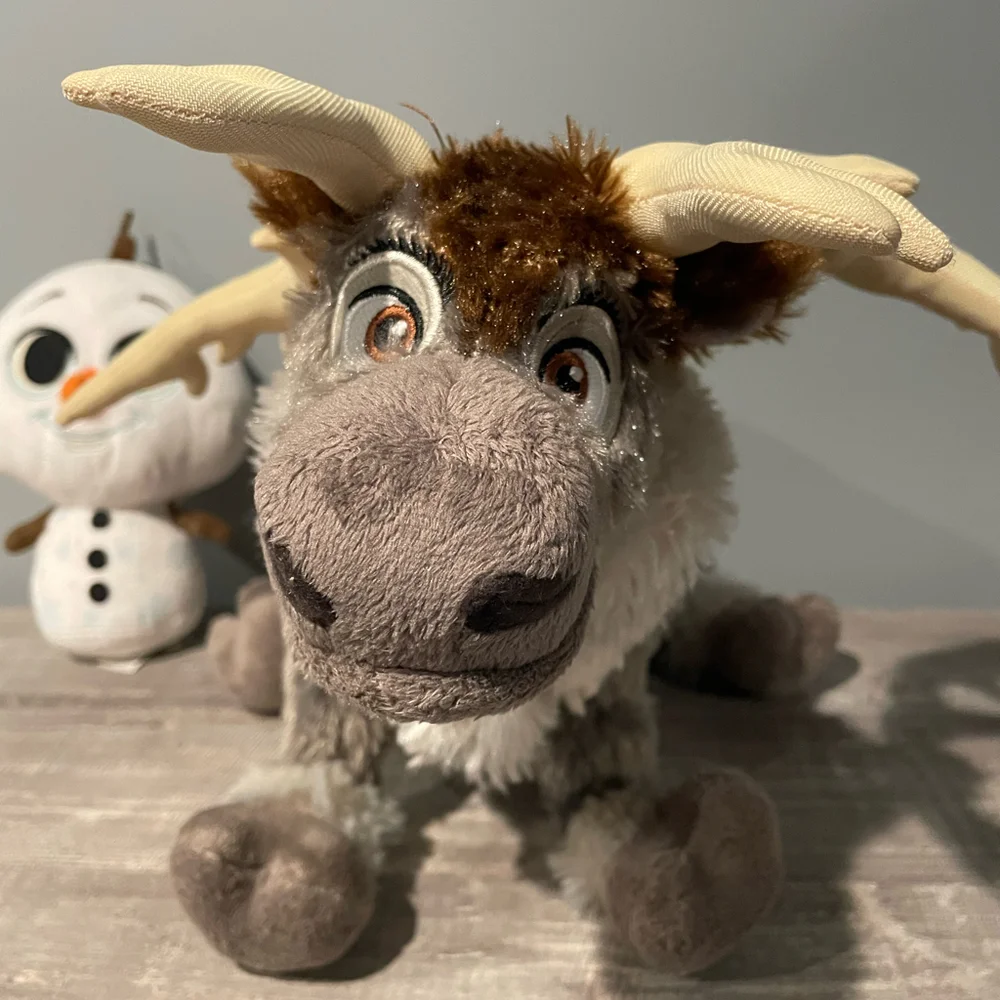 Disney Frozen Sven Plush Reindeer + Baby Olaf